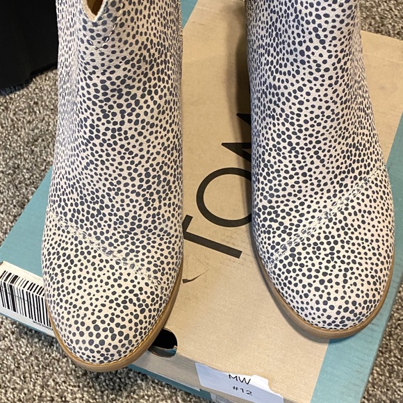 Toms Women's Clare Macadamia Mini Cheetah Ankle Boots - Size 8 - Picture 3 of 11